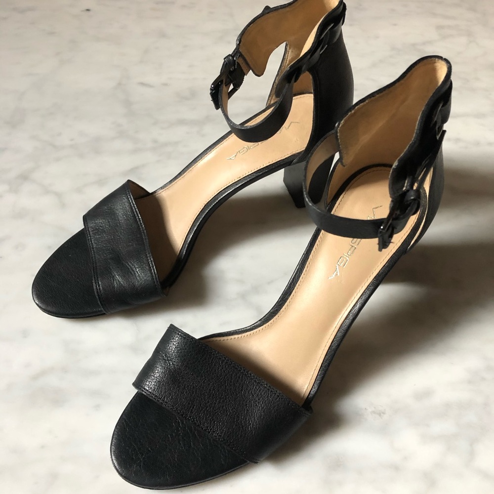 Via Spiga Black Heels with Ankle strap